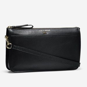 NWT black leather Cole Haan convertible Crossbody